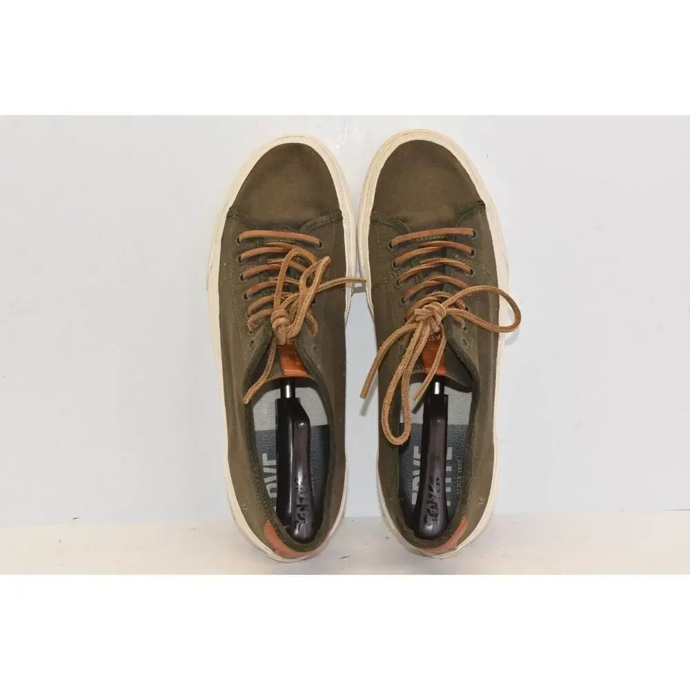 Frye Men's Ludlow Slip-On Canvas Shoes Olive Green Size 13 Style 3481491-OLV